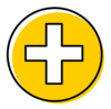 Icon of a medical cross symbol